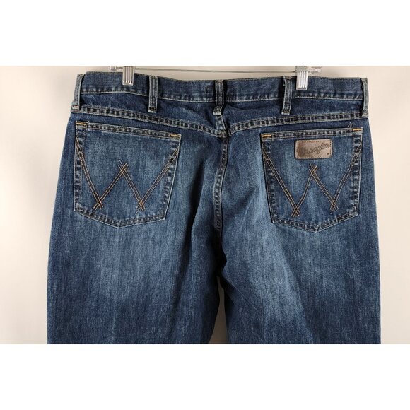 Wrangler 20X Jeans Mens 40x32 Blue Straight Leg Denim - Picture 8 of 9